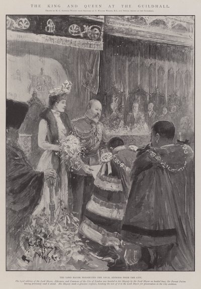 The King and Queen at the Guildhall by Henry Charles Seppings Wright